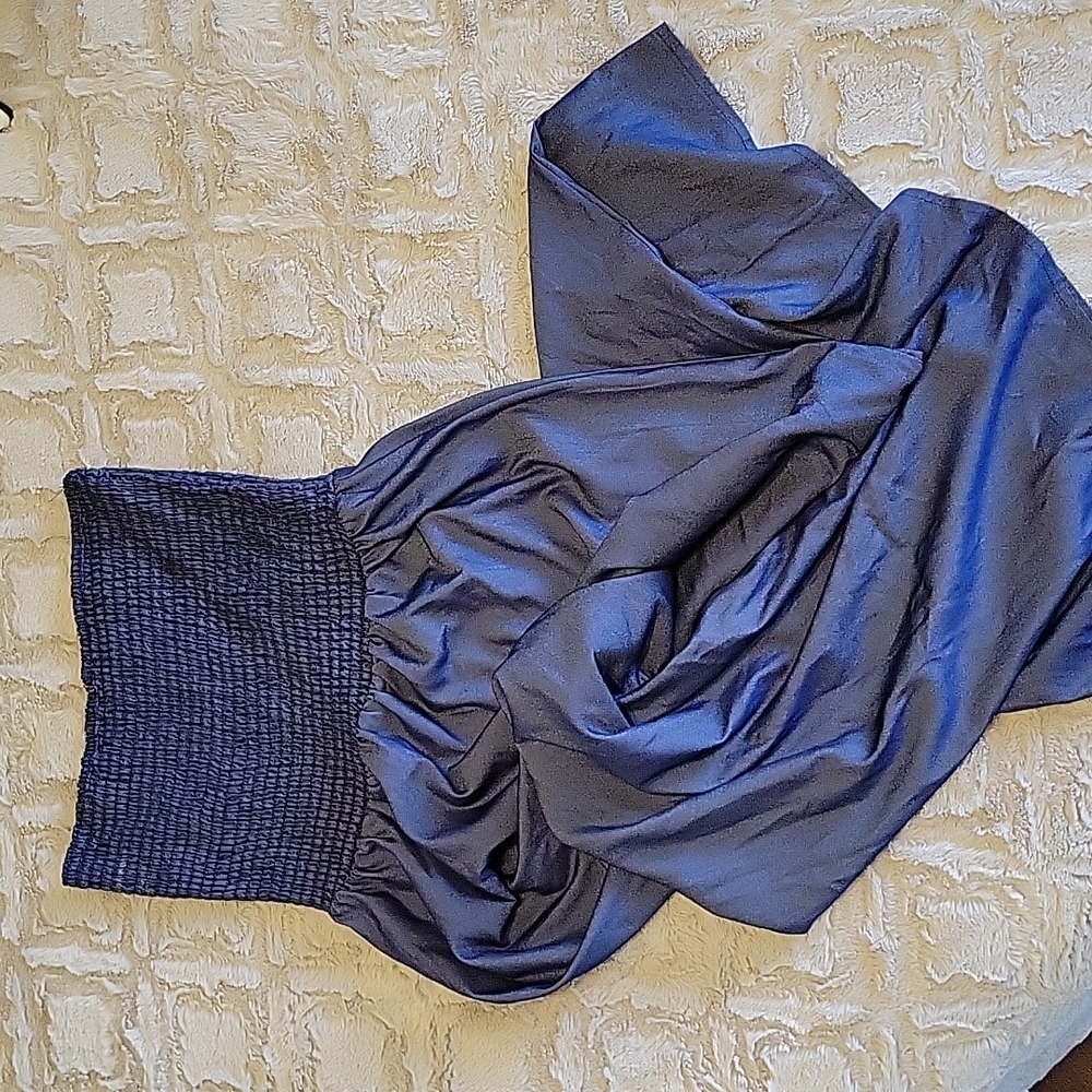 Navy Strapless Maxi